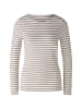 Oui Langarmshirt SUMIKO in dk brown offwhite