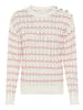 Tamaris Rundhalspullover in offwhite-koralle gemustert