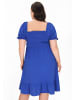 Usha Women Plus Size Dress in dark blue