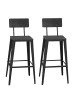 VASAGLE 2er-Set: Barhocker Barnet-old in Schwarz - (B)50.5 x (H)102.2 x (T)45.4 cm