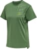 Hummel Hummel T-Shirt Hmlongrid Multisport Damen Atmungsaktiv Leichte Design Schnelltrocknend in MYRTLE/DARK CITRON