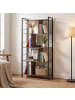 VASAGLE Standregal Barnet in Braun-Schwarz - (B)74 x (H)150 x (T)30 cm