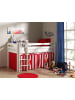 58 aufm Kessel KINDERBETT Karolina 210x114x106 Massivholz Weiß Textilset Zirkus