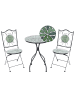 Beliani 3-tlg Bistro Set CIVATE in Schwarz/Grün