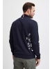 FQ1924 Troyer FQWilliam halfzip sweat 21900589  Lässiger Troyer mit DruckKnöpfen und Print in Dunkelblau