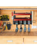 relaxdays Werkzeugspeicher-Wandhalterung in Rot/ Schwarz - (B)44 x (H)30,5 x (T)23 cm