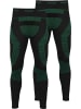 normani 2 x Thermounterhose Lange Skiunterwäsche für Herren in Grün/Schwarz