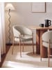 Beliani 2er-Set Esszimmerstuhl ZANE in Beige/Braun