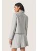 Soaked in Luxury SLAugustina Jacket Regular fit in Grey and White Pinstripe