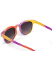 styleBREAKER Nerd Sonnenbrille in Gelb-Pink-Orange / Grau Verlauf