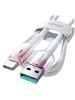 Joyroom Joyroom S A42 Crystal Clear Serie 3A USB-A USB-C Kabel 1.2m