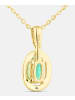 Diamant L'éternel Kette mit Anhänger, mit Smaragd, 375 Gelbgold
