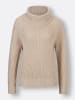creation L Rollkragenpullover in beige-champagner-meliert