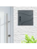 relaxdays Briefkasten in Anthrazit - (B)37 x (H)37 x (T)11 cm