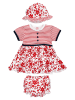 Baby Sweets 3tlg Set Kleid + Shorts + Mütze Lieblingsstücke Kleider in rot weiß
