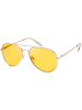 styleBREAKER Piloten Sonnenbrille in Gold / Gelb