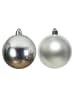 MARELIDA 4er Set Christbaumkugeln Weihnachtskugeln bruchfest D: 10cm in silber