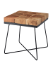 KADIMA DESIGN Beistelltisch | Akazie, 45x45x51cm, Metallgestell
