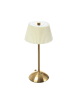 MARELIDA LED Tischlampe mit Schirm aufladbar dimmbar 3 Lichtfarben H: 30,5cm creme