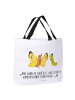 Mr. & Mrs. Panda Tote Bag Raupe Schmetterling mit Spruch in Weiß