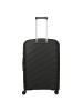 travelite Burano 4 Rollen Kofferset 3-teilig mit Dehnfalte in black