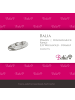 BALIA 333 Weißgold - 8 Karat Damen Ringe 3 reihig Zirkonia Fingerring 56 (17,8)