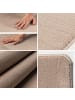 KADIMA DESIGN Teppich Kurzflor Uni-Farbe Microfaser Antirutsch Wohnzimmer waschbar in Beige