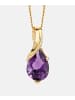 Diamant L'éternel Halskette aus 375 Gelbgold mit Amethyst