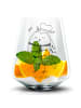 Mr. & Mrs. Panda Blümchentail Glas Eule Matrose ohne Spruch in Transparent