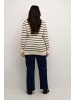 KAFFE curve Strickpullover KClinda in Feather Gray Mel/ Black Stripe