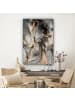 MuchoWow Leinwand bilder Abstrakte Kunst gold grau (BxH)