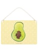 Mr. & Mrs. Panda Schild Avocado Kern ohne Spruch in Gelb Pastell