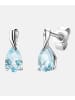 Diamant L'éternel Ohrstecker aus 375 Weißgold mit Topas