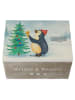 Mr. & Mrs. Panda Erinnerungsbox Pinguin Weihnachtsbaum Design mi... in Weiß