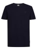 Petrol Industries Strukturiertes T-Shirt aus Baumwolle yates in Blau