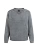 DreiMaster Klassik Damen Strick Pullover in Grau Melange