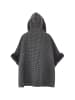 osha Damen Poncho in Dunkelgrau