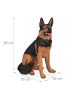 relaxdays Schäferhund Figur in Schwarz/ Braun - (B)39 x (H)85 x (T)55 cm