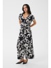 Kaffe Overall KAmira Loose fit in Black/Chalk Large Leaf