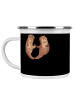 Mr. & Mrs. Panda Camping Emaille Tasse Hochzeit Liebe Lachen mit... in Schwarz