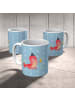 Mr. & Mrs. Panda Kaffeebecher Hummer Weizen ohne Spruch in Blau Pastell