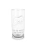 Mr. & Mrs. Panda Wasserglas Seekuh Chillen mit Spruch in Transparent