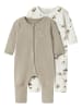 name it 2er Pack Schlafstrampler NBNNIGHTSUIT ANIMAL in jet stream