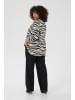 KAFFE curve Kurzarm-Bluse KCjanni in Chalk/Black Animal