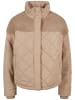 Urban Classics Urban Classics Damen Ladies Oversized Diamond Quilt Puffer Jacket in softtaupe