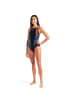 Arena Blast Swimsuit V Back mit Innenfutter in Schwarz