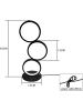ZMH LED Tischleuchte in schwarz Touch Dimmbar mit 4 Ring Design Metall Bedlampe
