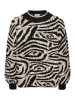 Kaffe Strickpullover KAwilma Regular fit in Black/Feather G. Animal Knit