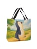 Mr. & Mrs. Panda Shopping Bag Pinguin mHerzieren Design ohne Sp... in Weiß