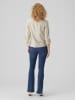 Vero Moda Legeres Blazer Jackett mit Dreiviertel Arm Leichter Sakko in Beige-2